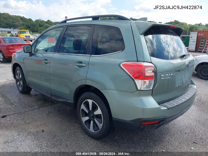 2018 Subaru Forester 2.5I Limited VIN: JF2SJAJC9JH422874 Lot: 40413538