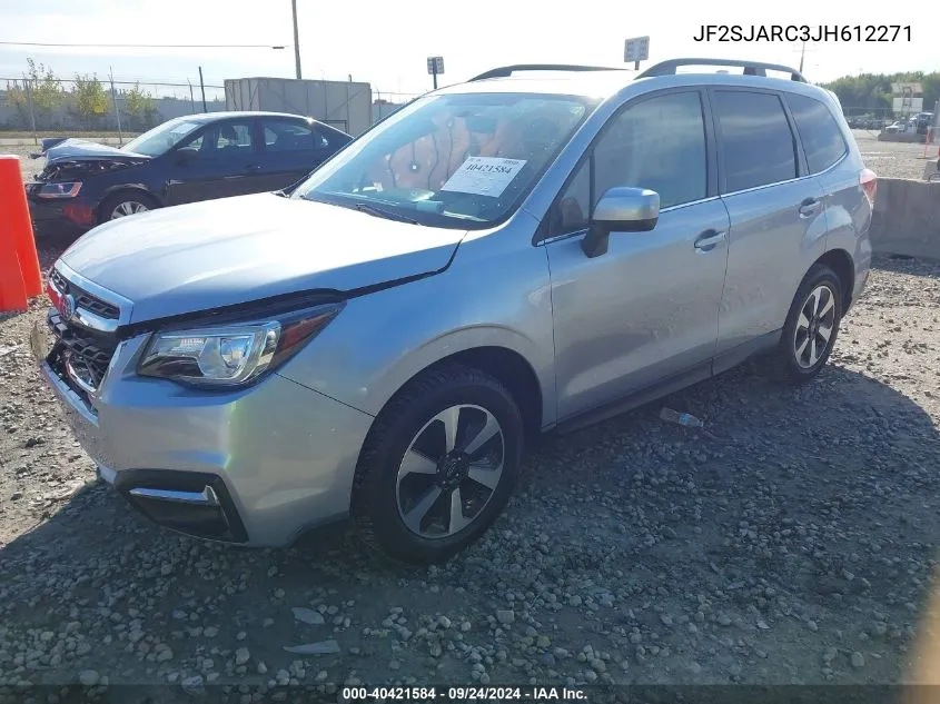 2018 Subaru Forester 2.5I Limited VIN: JF2SJARC3JH612271 Lot: 40421584