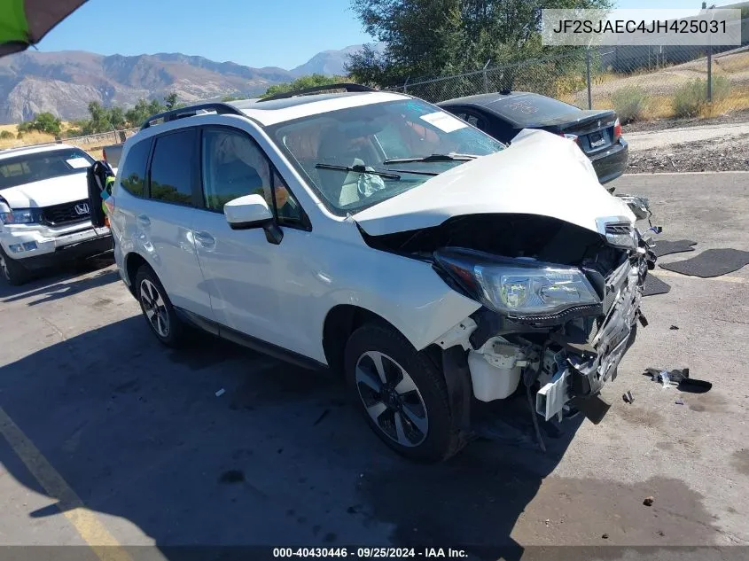 2018 Subaru Forester 2.5I Premium VIN: JF2SJAEC4JH425031 Lot: 40430446