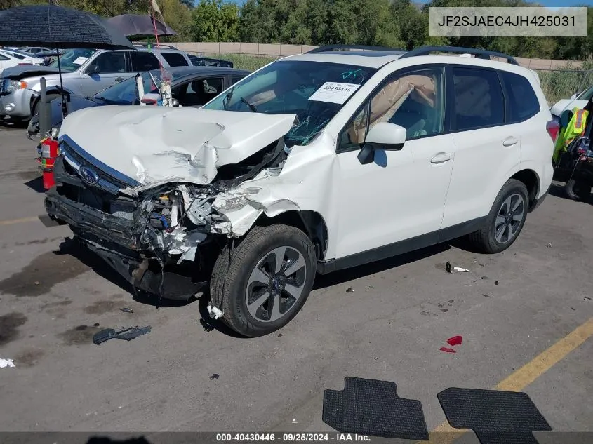 2018 Subaru Forester 2.5I Premium VIN: JF2SJAEC4JH425031 Lot: 40430446