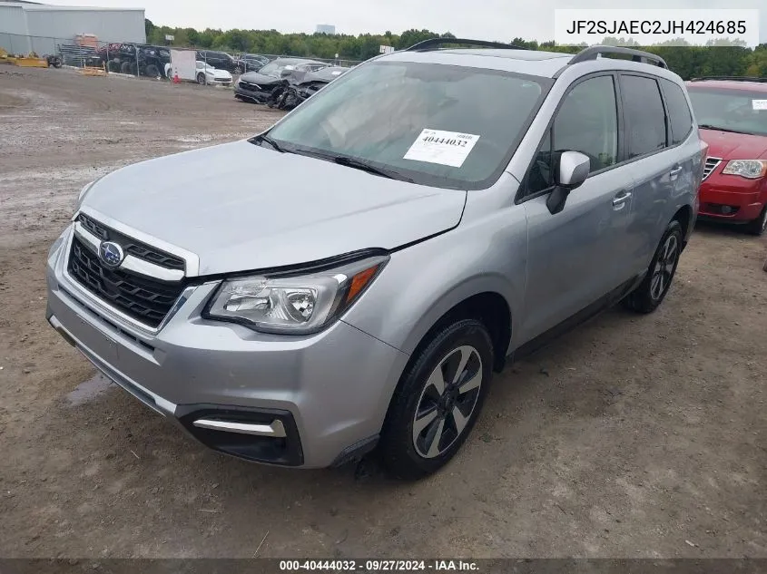 2018 Subaru Forester 2.5I Premium VIN: JF2SJAEC2JH424685 Lot: 40444032