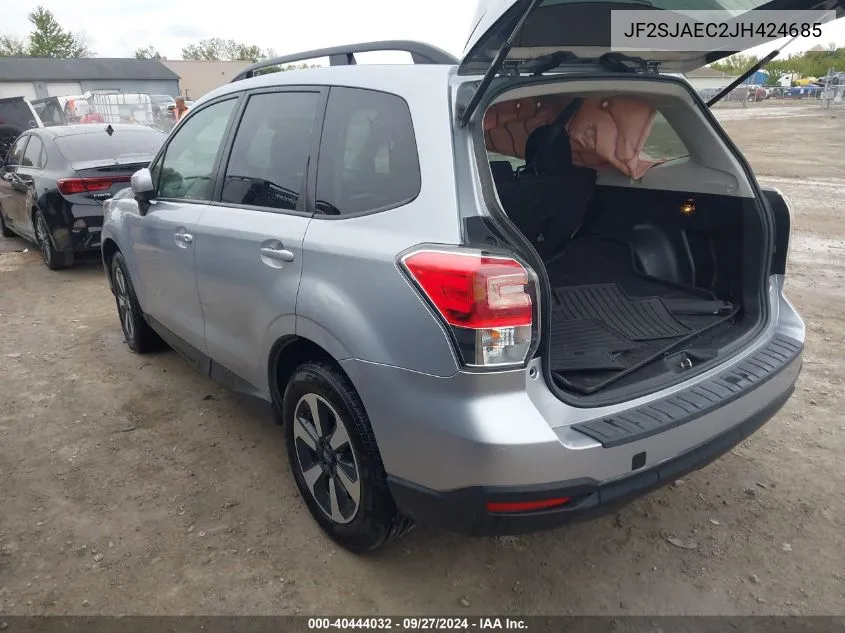 2018 Subaru Forester 2.5I Premium VIN: JF2SJAEC2JH424685 Lot: 40444032