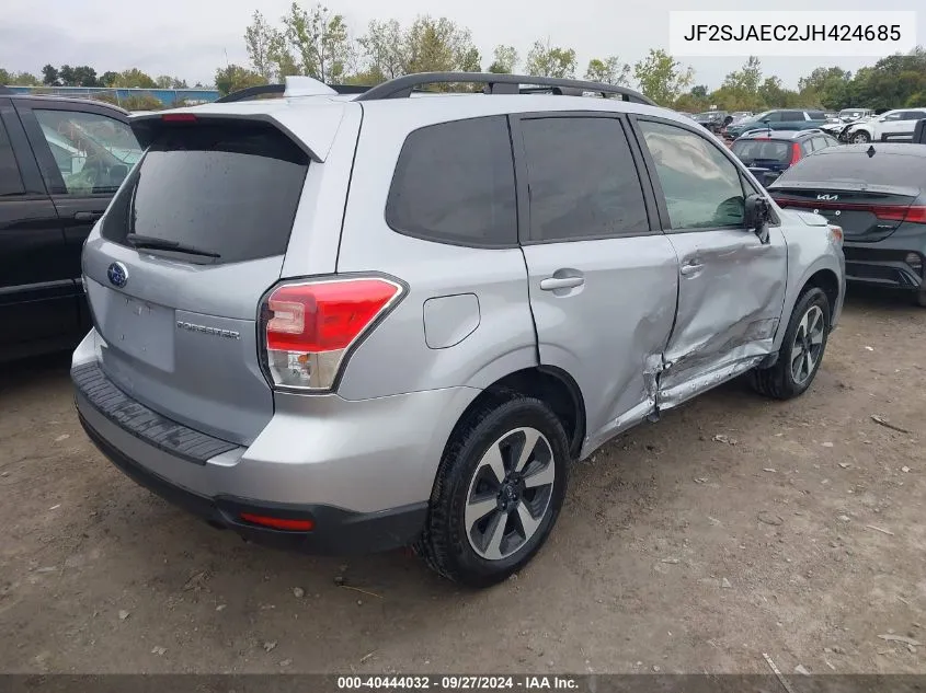 2018 Subaru Forester 2.5I Premium VIN: JF2SJAEC2JH424685 Lot: 40444032