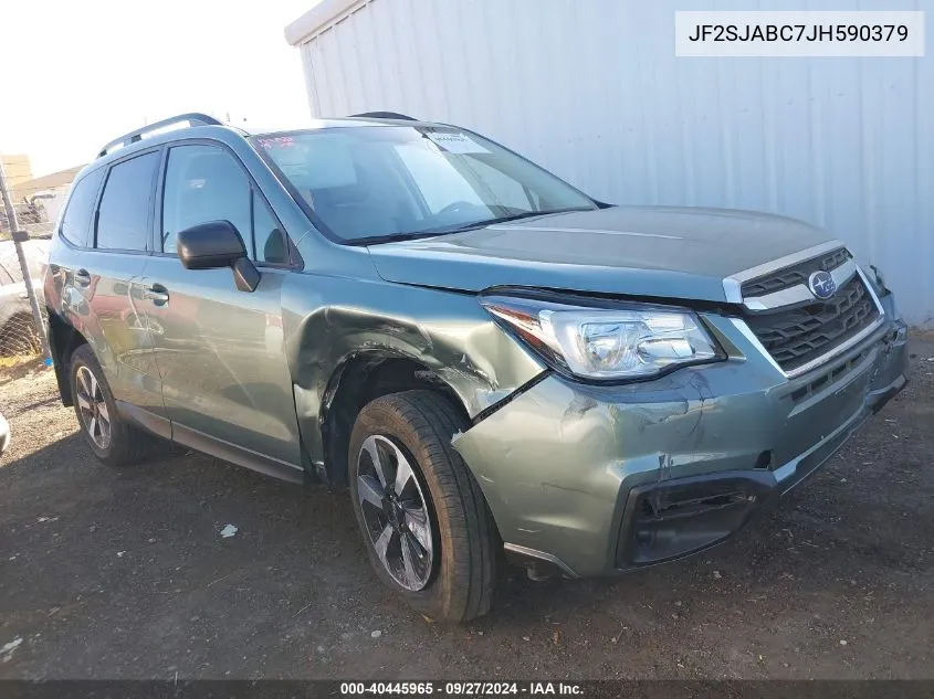 2018 Subaru Forester 2.5I VIN: JF2SJABC7JH590379 Lot: 40445965