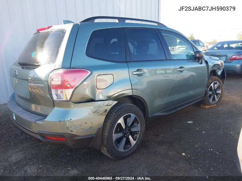 2018 Subaru Forester 2.5I VIN: JF2SJABC7JH590379 Lot: 40445965