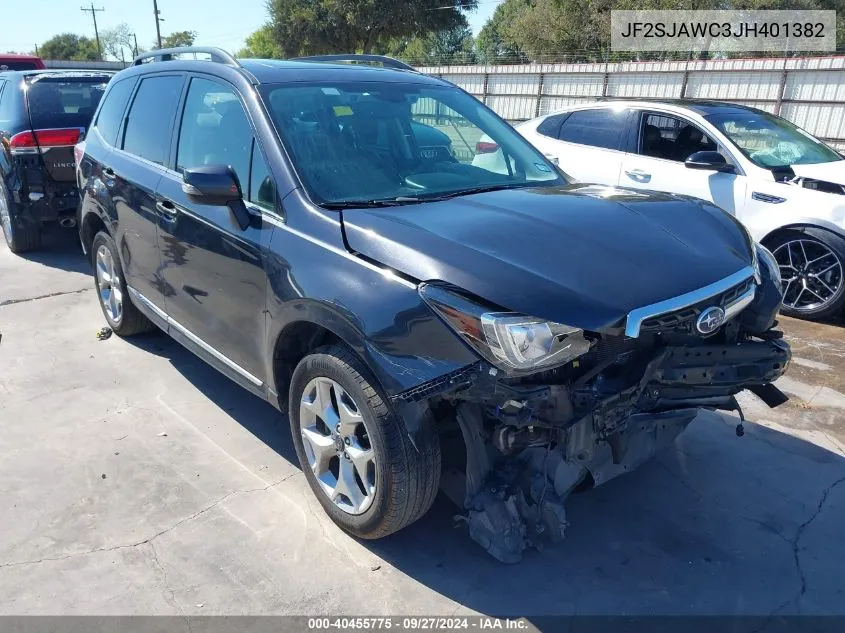 2018 Subaru Forester 2.5I Touring VIN: JF2SJAWC3JH401382 Lot: 40455775