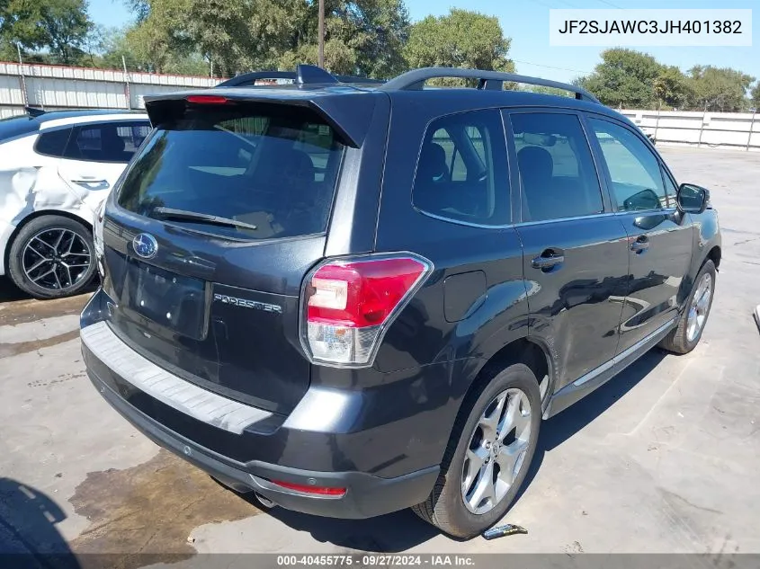 2018 Subaru Forester 2.5I Touring VIN: JF2SJAWC3JH401382 Lot: 40455775