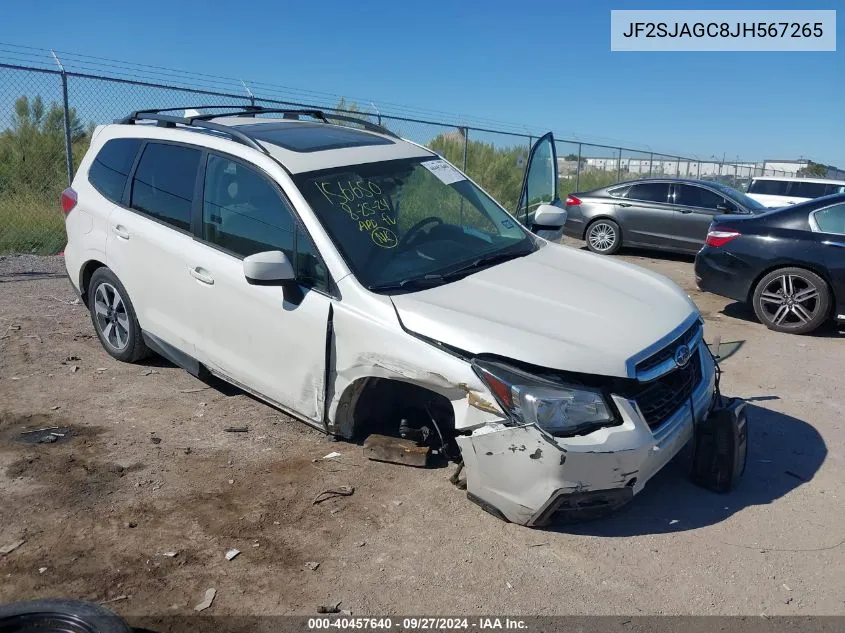 JF2SJAGC8JH567265 2018 Subaru Forester 2.5I Premium