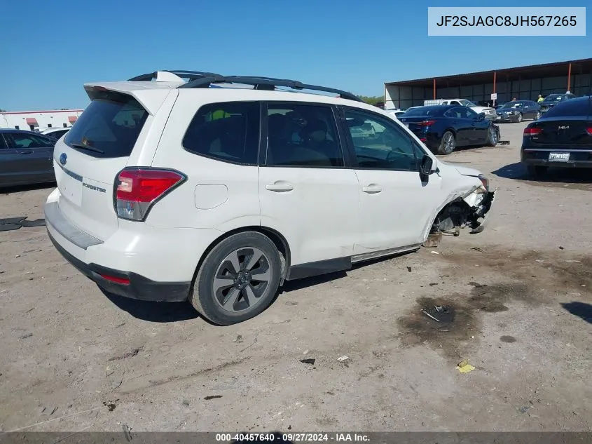 2018 Subaru Forester 2.5I Premium VIN: JF2SJAGC8JH567265 Lot: 40457640