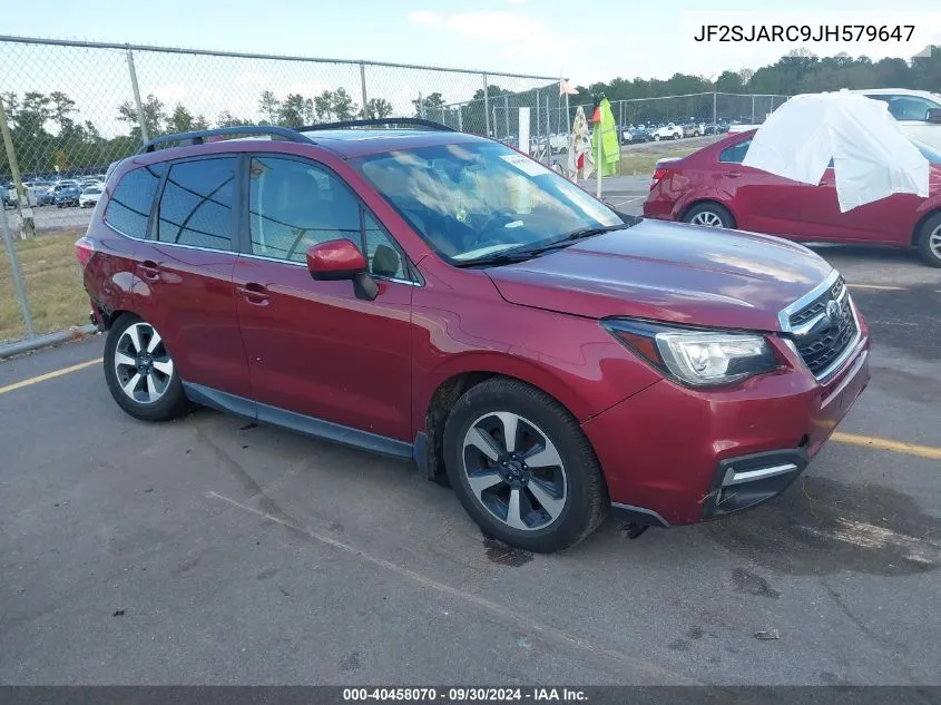 2018 Subaru Forester 2.5I Limited VIN: JF2SJARC9JH579647 Lot: 40458070