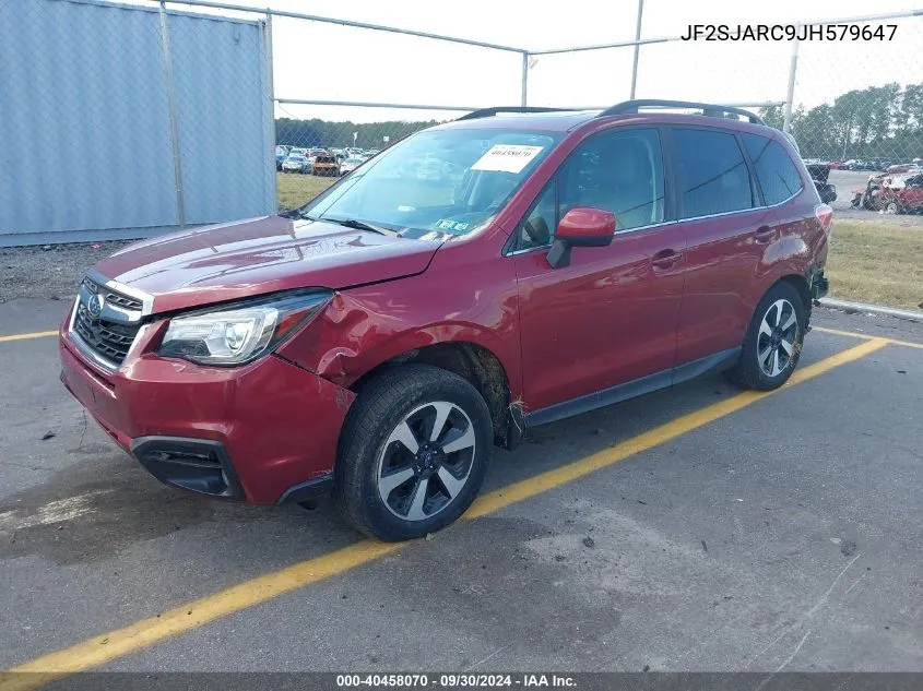 2018 Subaru Forester 2.5I Limited VIN: JF2SJARC9JH579647 Lot: 40458070