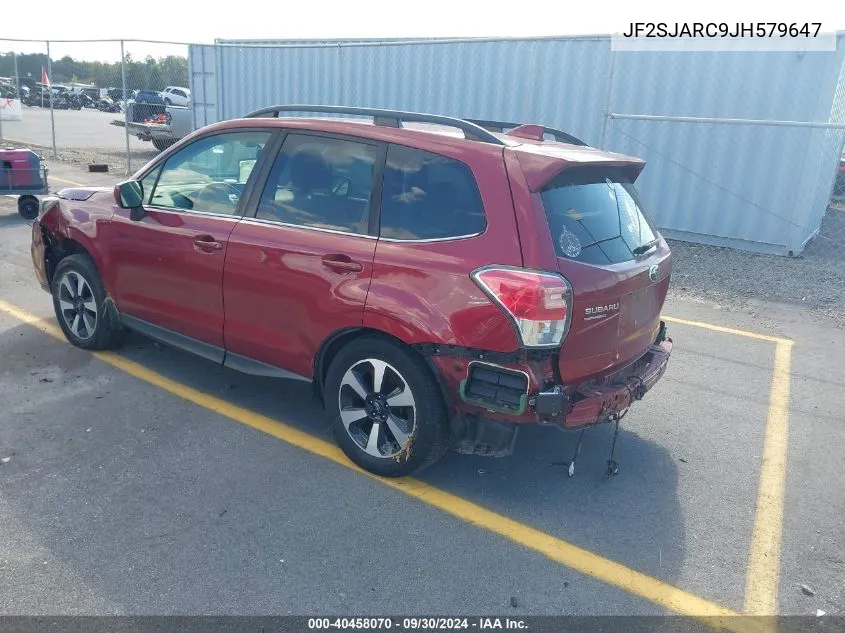 JF2SJARC9JH579647 2018 Subaru Forester 2.5I Limited