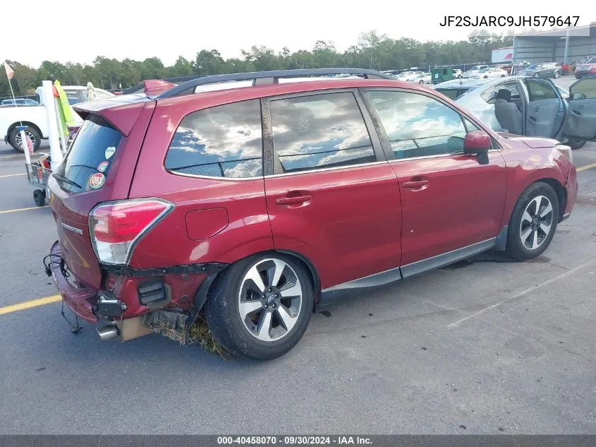 2018 Subaru Forester 2.5I Limited VIN: JF2SJARC9JH579647 Lot: 40458070