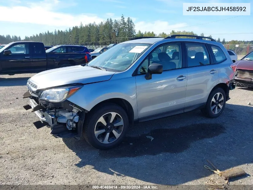 2018 Subaru Forester 2.5I VIN: JF2SJABC5JH458592 Lot: 40469414