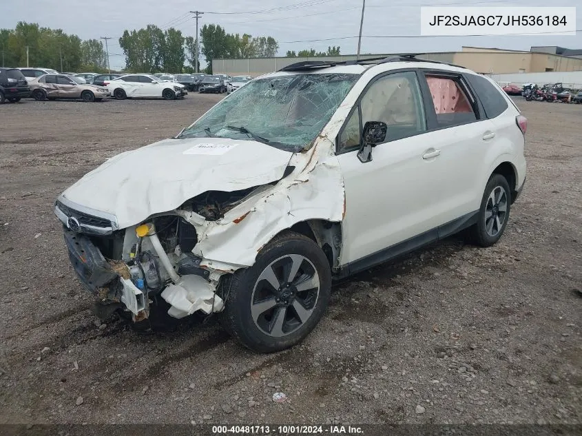 2018 Subaru Forester 2.5I Premium VIN: JF2SJAGC7JH536184 Lot: 40481713