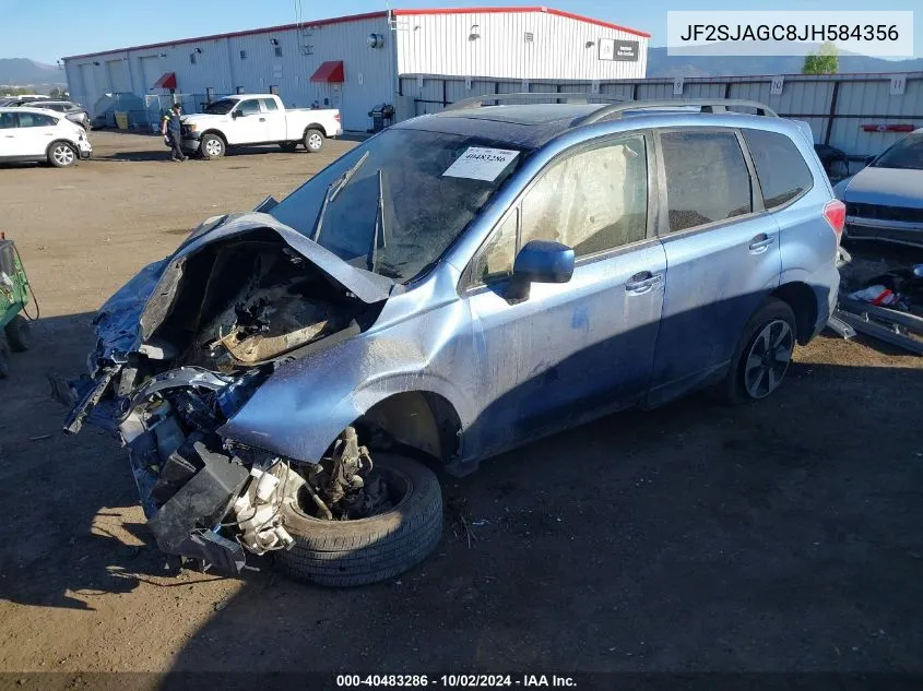 2018 Subaru Forester 2.5I Premium VIN: JF2SJAGC8JH584356 Lot: 40483286