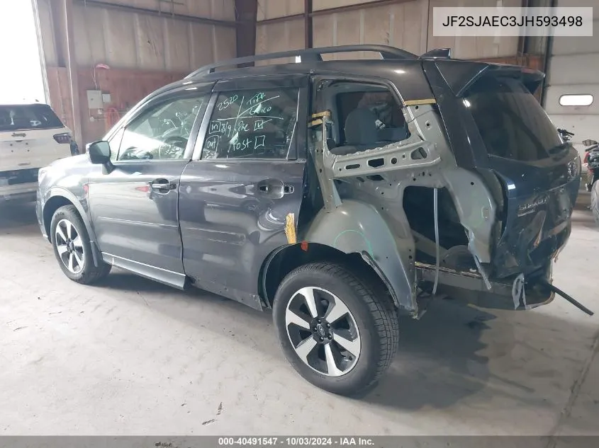 2018 Subaru Forester 2.5I Premium VIN: JF2SJAEC3JH593498 Lot: 40491547