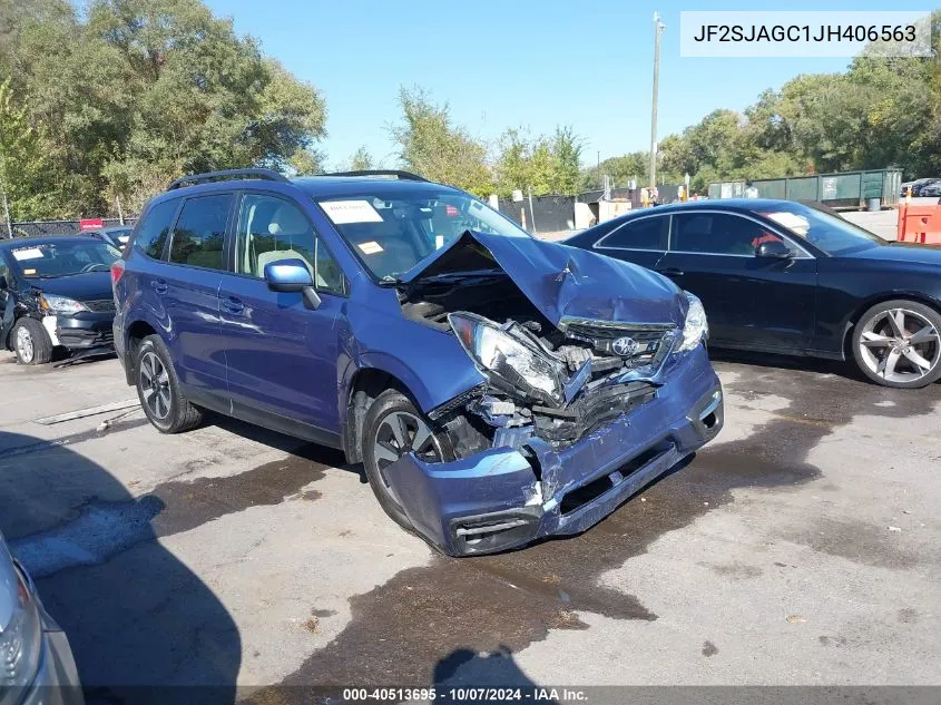 2018 Subaru Forester 2.5I Premium VIN: JF2SJAGC1JH406563 Lot: 40513695