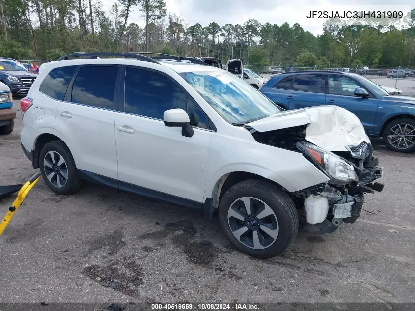 2018 Subaru Forester 2.5I Limited VIN: JF2SJAJC3JH431909 Lot: 40519559