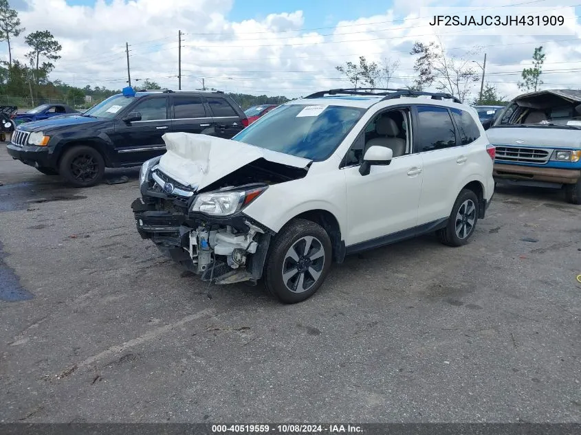 2018 Subaru Forester 2.5I Limited VIN: JF2SJAJC3JH431909 Lot: 40519559