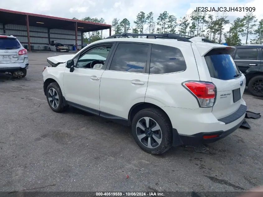 2018 Subaru Forester 2.5I Limited VIN: JF2SJAJC3JH431909 Lot: 40519559