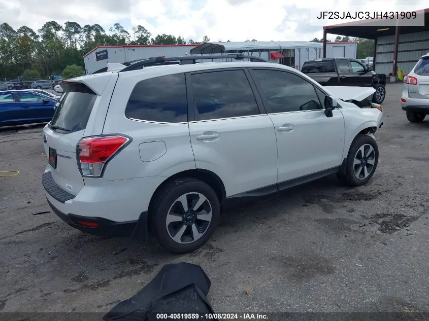 2018 Subaru Forester 2.5I Limited VIN: JF2SJAJC3JH431909 Lot: 40519559