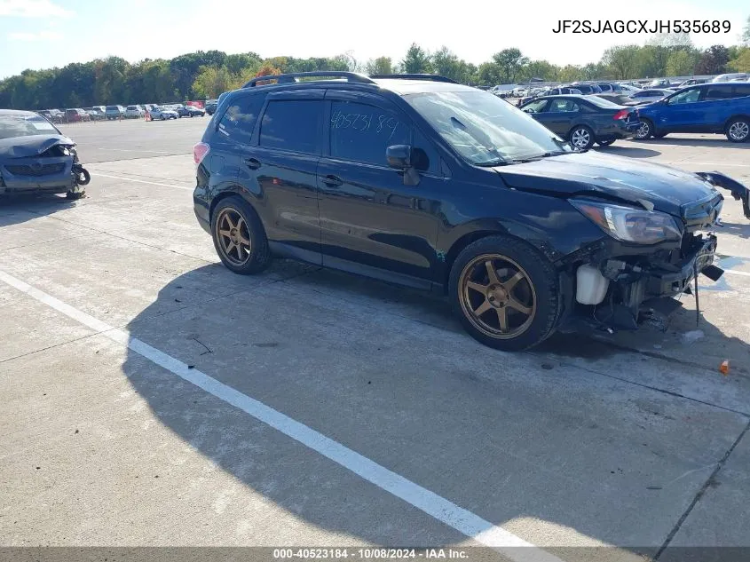 2018 Subaru Forester 2.5I Premium VIN: JF2SJAGCXJH535689 Lot: 40523184