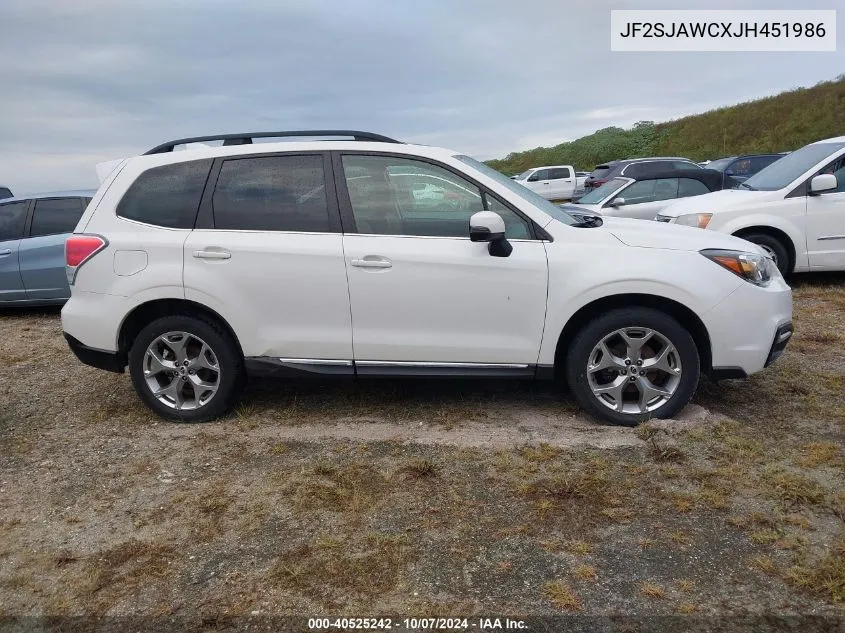 2018 Subaru Forester 2.5I Touring VIN: JF2SJAWCXJH451986 Lot: 40525242