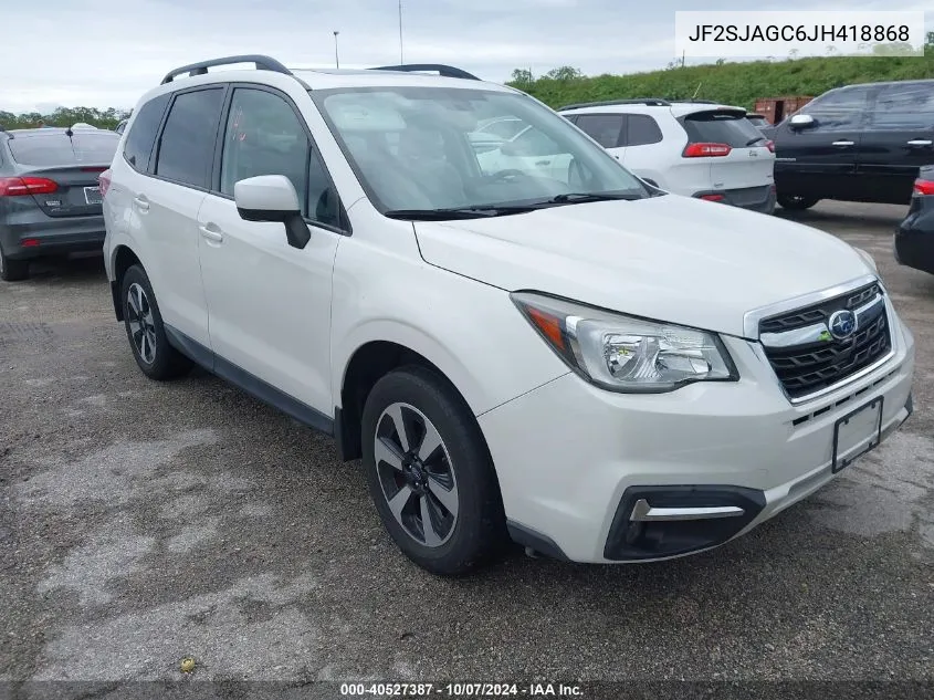 2018 Subaru Forester 2.5I Premium VIN: JF2SJAGC6JH418868 Lot: 40527387