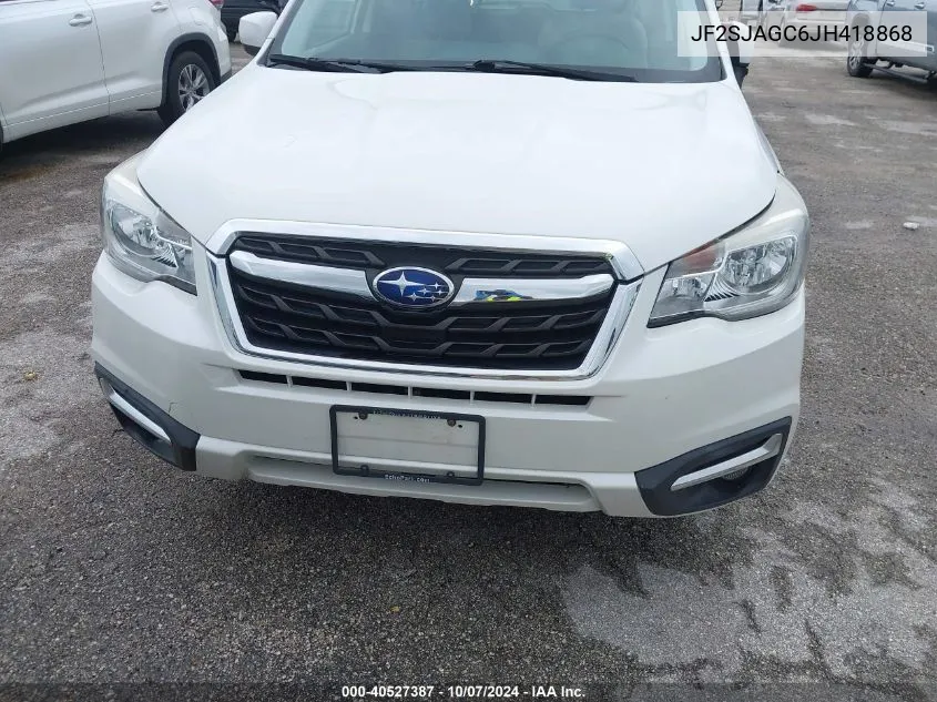 2018 Subaru Forester 2.5I Premium VIN: JF2SJAGC6JH418868 Lot: 40527387