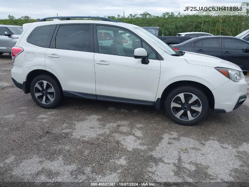 2018 Subaru Forester 2.5I Premium VIN: JF2SJAGC6JH418868 Lot: 40527387