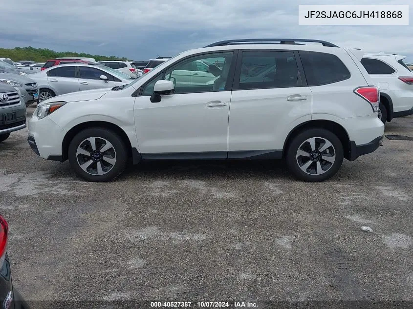 2018 Subaru Forester 2.5I Premium VIN: JF2SJAGC6JH418868 Lot: 40527387