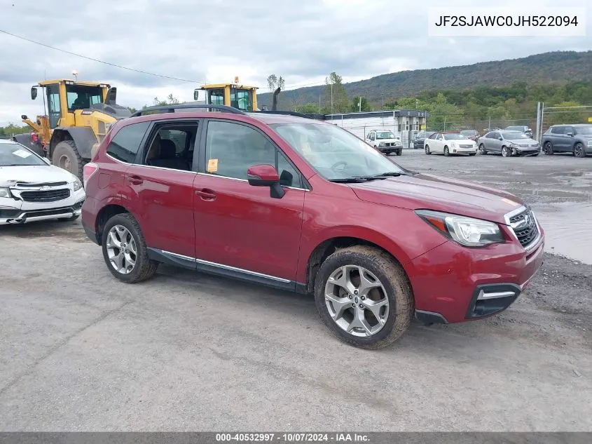 2018 Subaru Forester 2.5I Touring VIN: JF2SJAWC0JH522094 Lot: 40532997