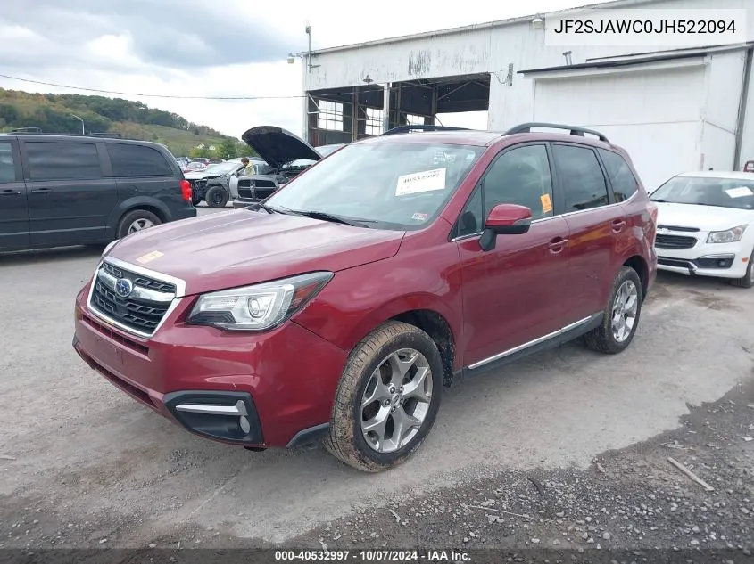 2018 Subaru Forester 2.5I Touring VIN: JF2SJAWC0JH522094 Lot: 40532997