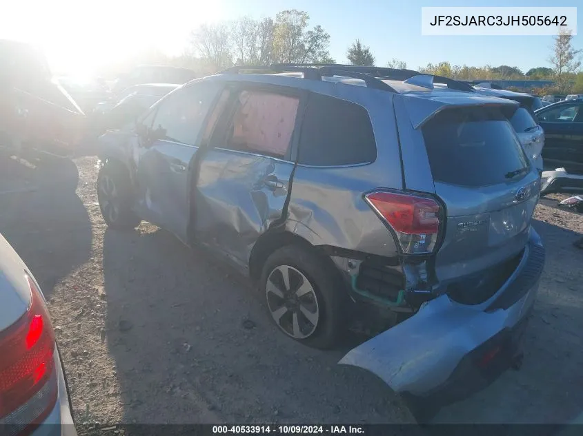 2018 Subaru Forester 2.5I Limited VIN: JF2SJARC3JH505642 Lot: 40533914