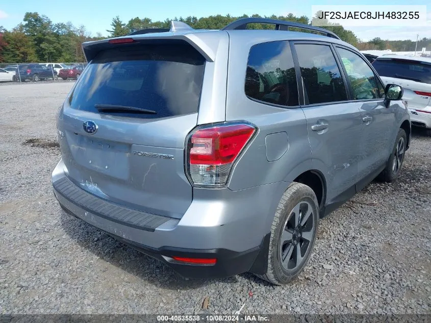 2018 Subaru Forester 2.5I Premium VIN: JF2SJAEC8JH483255 Lot: 40535538