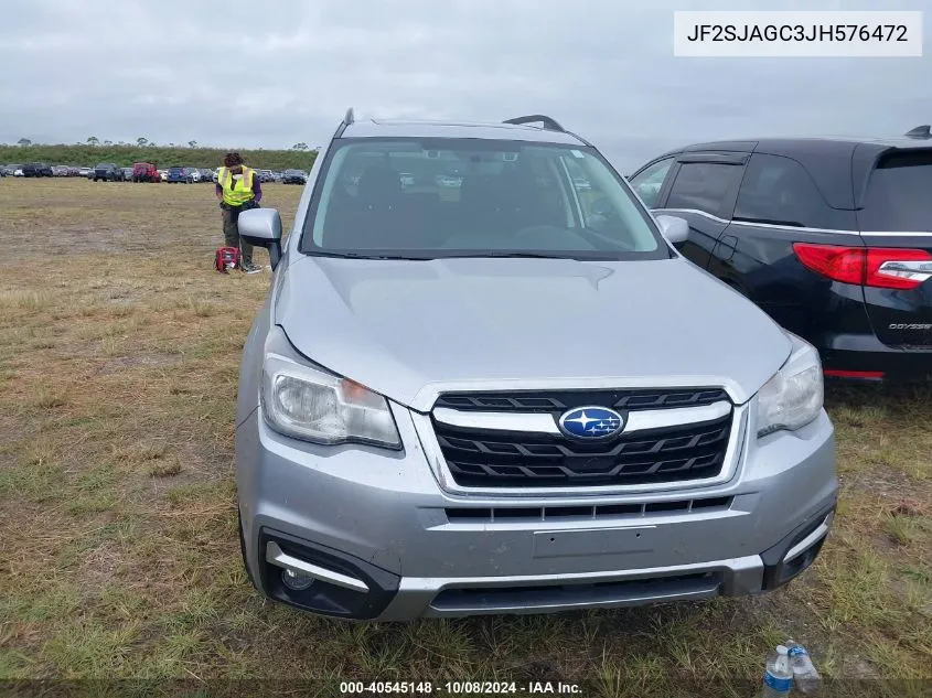 2018 Subaru Forester 2.5I Premium VIN: JF2SJAGC3JH576472 Lot: 40545148