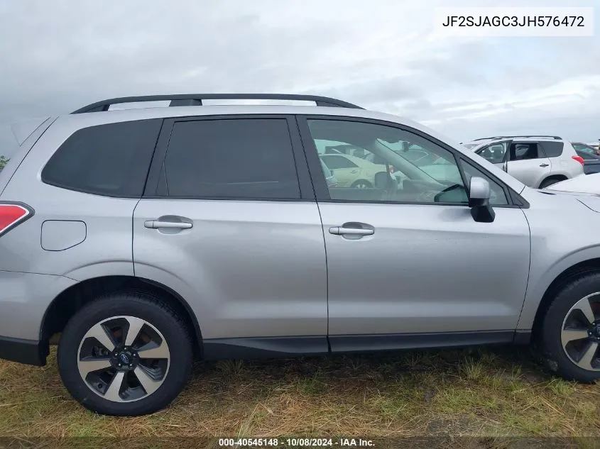 2018 Subaru Forester 2.5I Premium VIN: JF2SJAGC3JH576472 Lot: 40545148