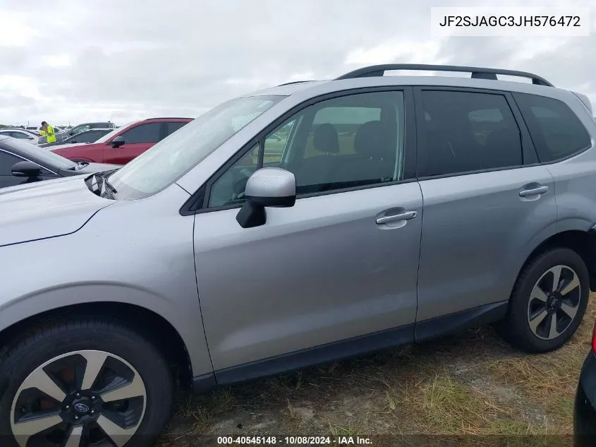 2018 Subaru Forester 2.5I Premium VIN: JF2SJAGC3JH576472 Lot: 40545148