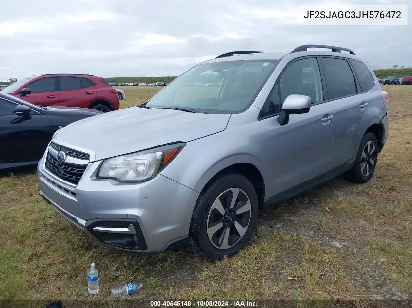 2018 Subaru Forester 2.5I Premium VIN: JF2SJAGC3JH576472 Lot: 40545148