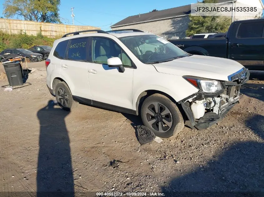 2018 Subaru Forester 2.5I Premium VIN: JF2SJAEC8JH535385 Lot: 40552372