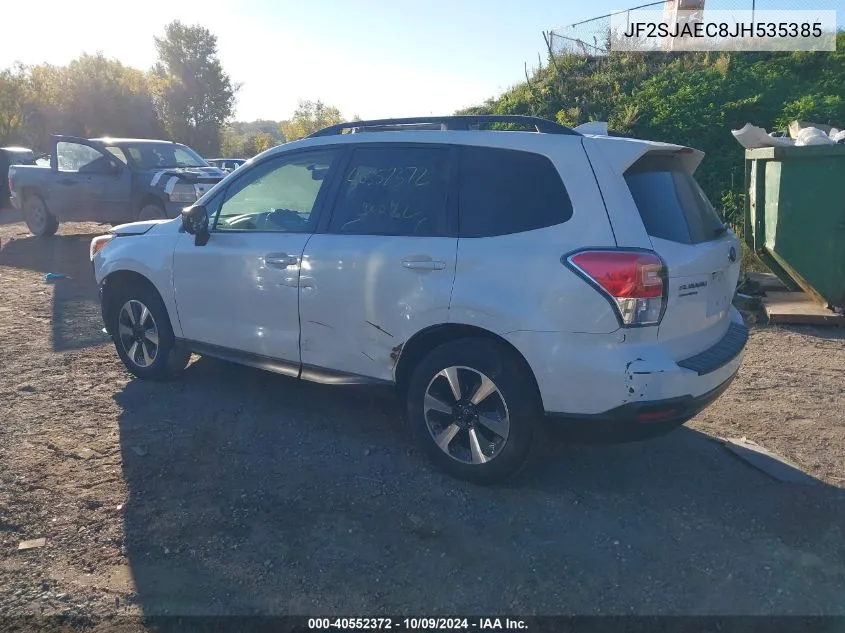 2018 Subaru Forester 2.5I Premium VIN: JF2SJAEC8JH535385 Lot: 40552372