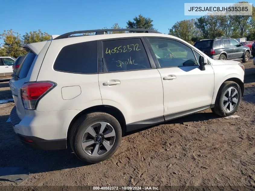 2018 Subaru Forester 2.5I Premium VIN: JF2SJAEC8JH535385 Lot: 40552372