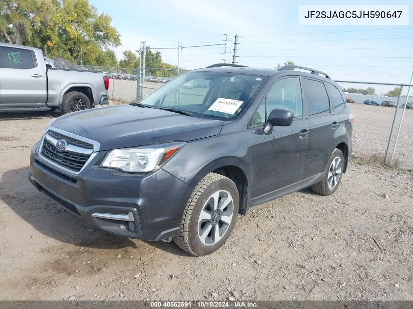 2018 Subaru Forester 2.5I Premium VIN: JF2SJAGC5JH590647 Lot: 40552591