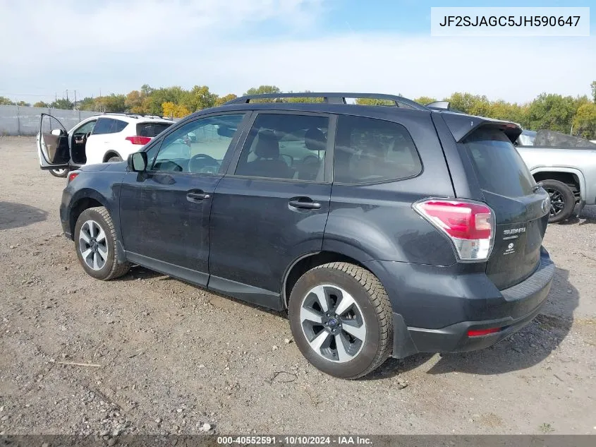 2018 Subaru Forester 2.5I Premium VIN: JF2SJAGC5JH590647 Lot: 40552591