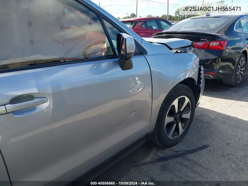 2018 Subaru Forester 2.5I Premium VIN: JF2SJAGC1JH565471 Lot: 40556665