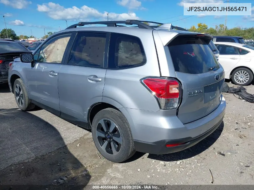 2018 Subaru Forester 2.5I Premium VIN: JF2SJAGC1JH565471 Lot: 40556665