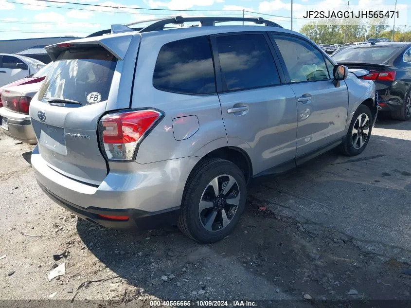 2018 Subaru Forester 2.5I Premium VIN: JF2SJAGC1JH565471 Lot: 40556665