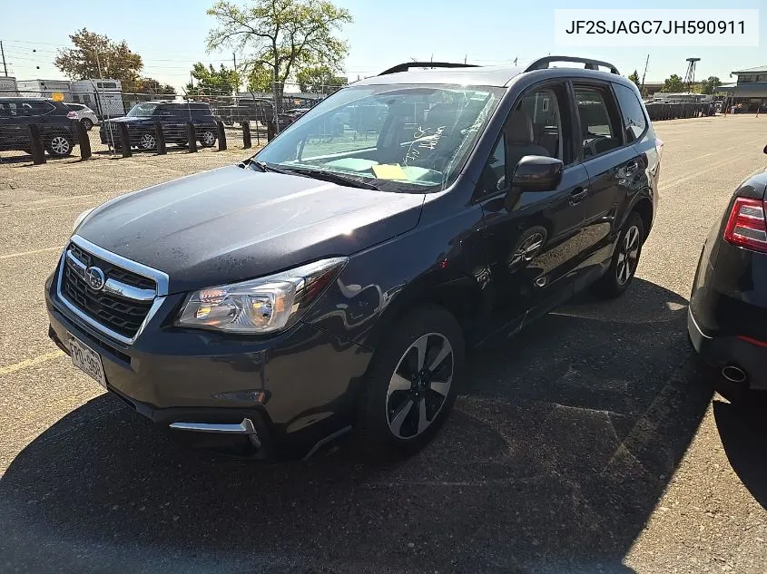 2018 Subaru Forester 2.5I Premium VIN: JF2SJAGC7JH590911 Lot: 40597543