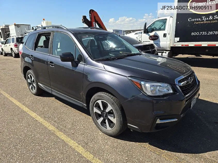 2018 Subaru Forester 2.5I Premium VIN: JF2SJAGC7JH590911 Lot: 40597543